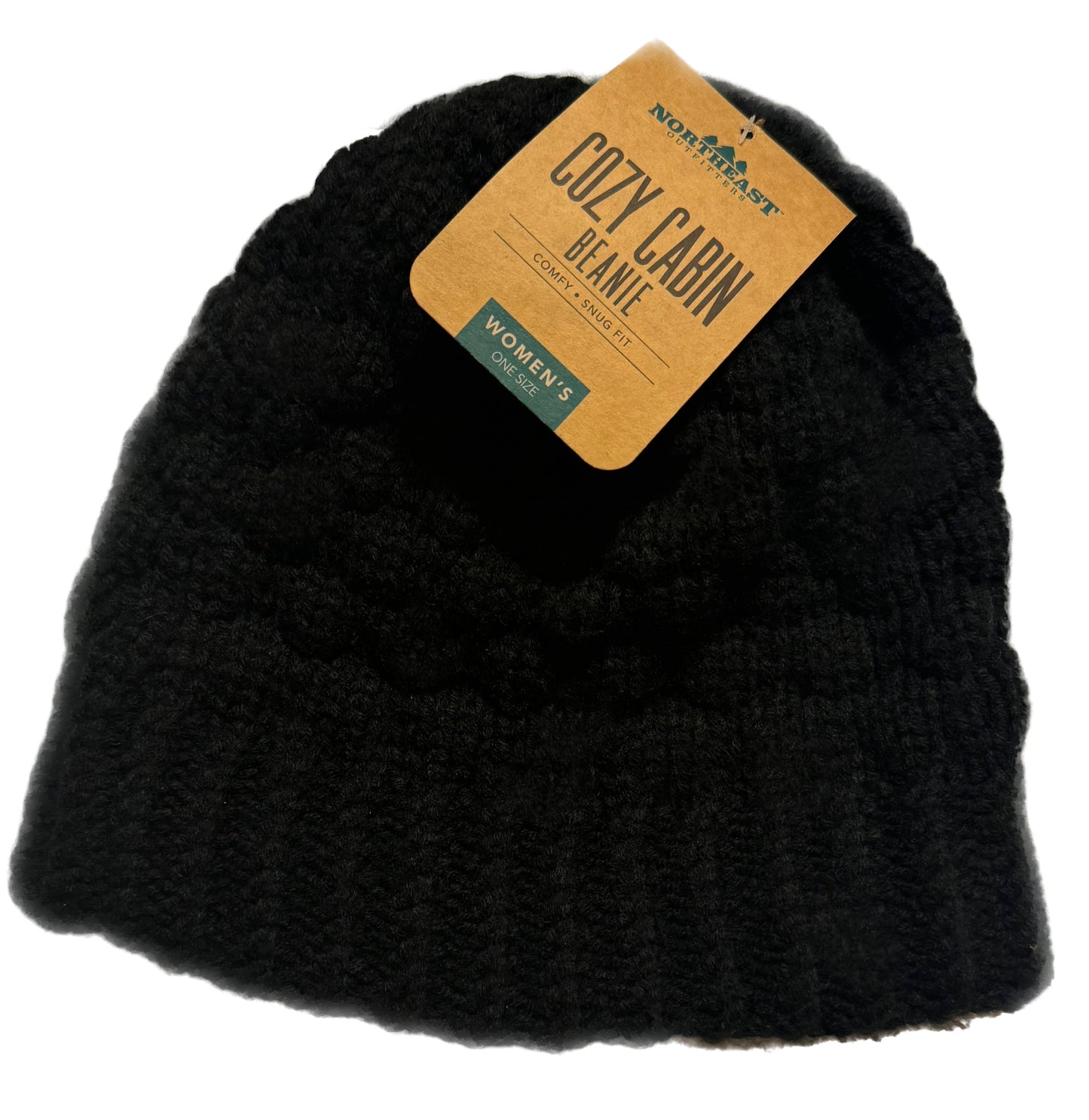 Ladies Lined Cozy Cabin Beanie Hat