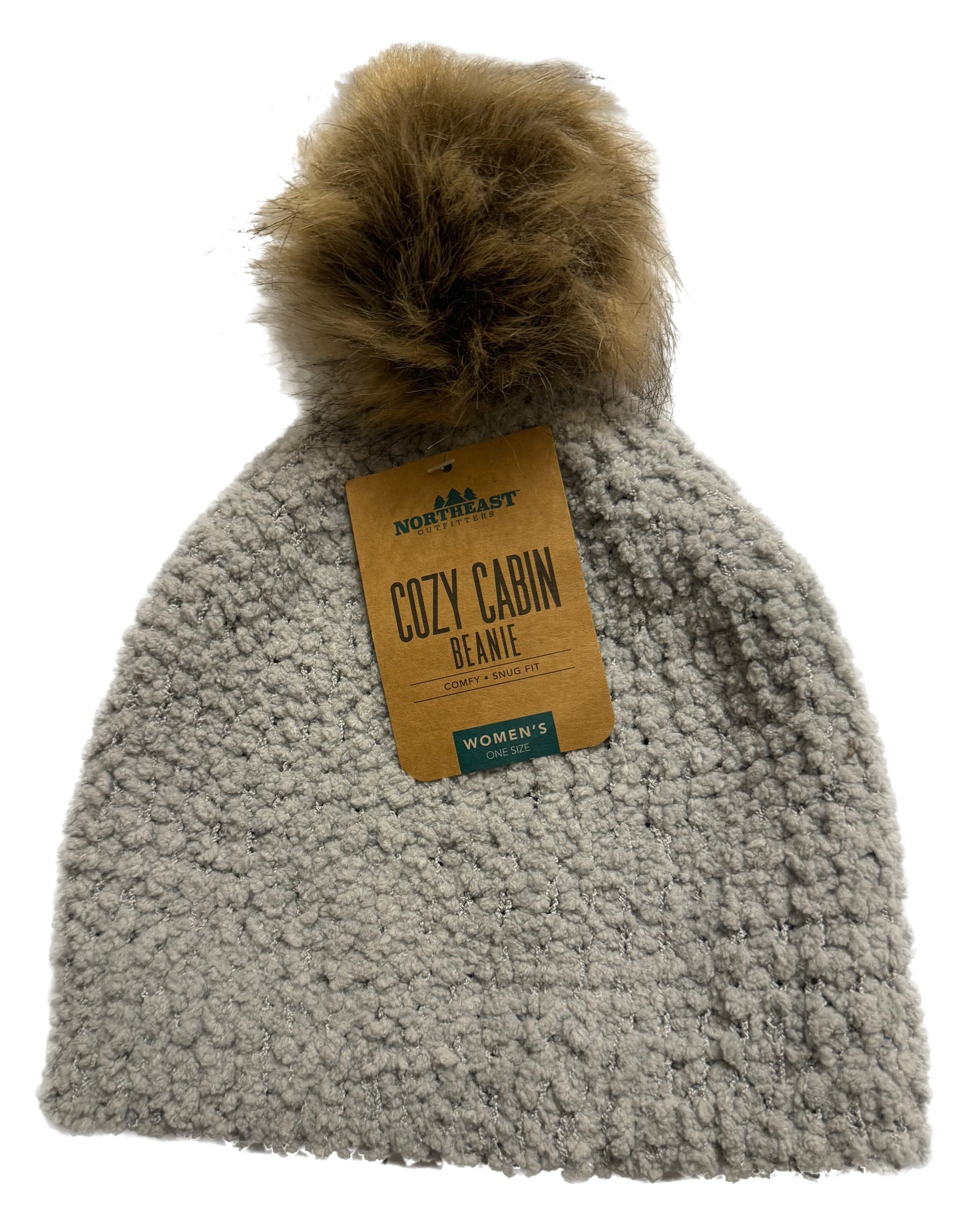 Ladies Cozy Cabin Knit Beanie Hat