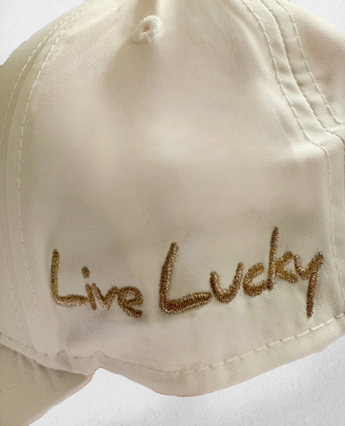 Ladies White Live Lucky -Black Clover Hat
