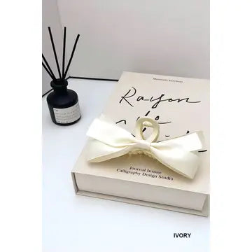Ladies Silk Ribbon Bowknot Clip Claw Accessory