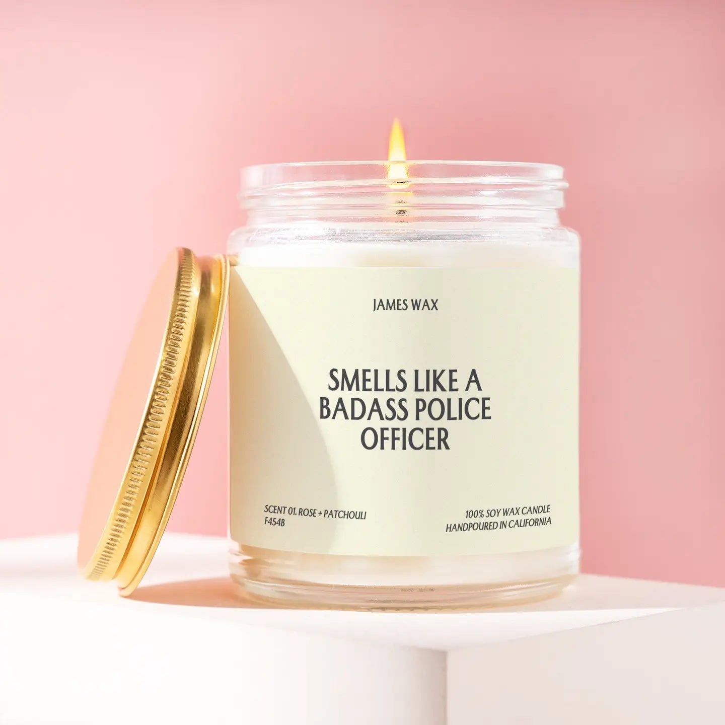 Smells Like A Badass Police Officer Candle Mimosa + Pineapple