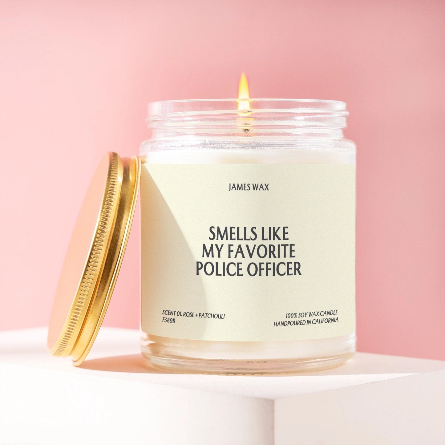 Favorite Police Officer Candle For Officers Law Enforcement White Tea + Jasmine