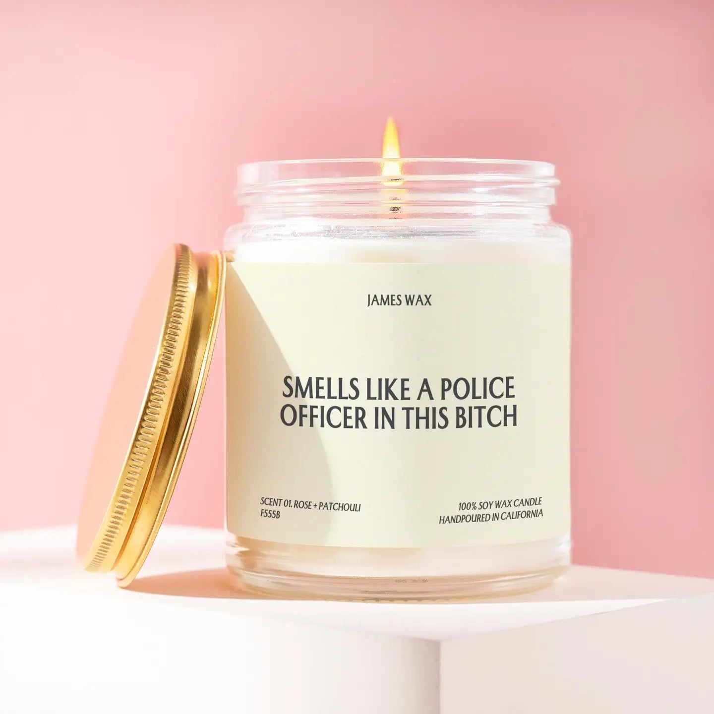 Smells Like A Police Officer in This Bitch Candle